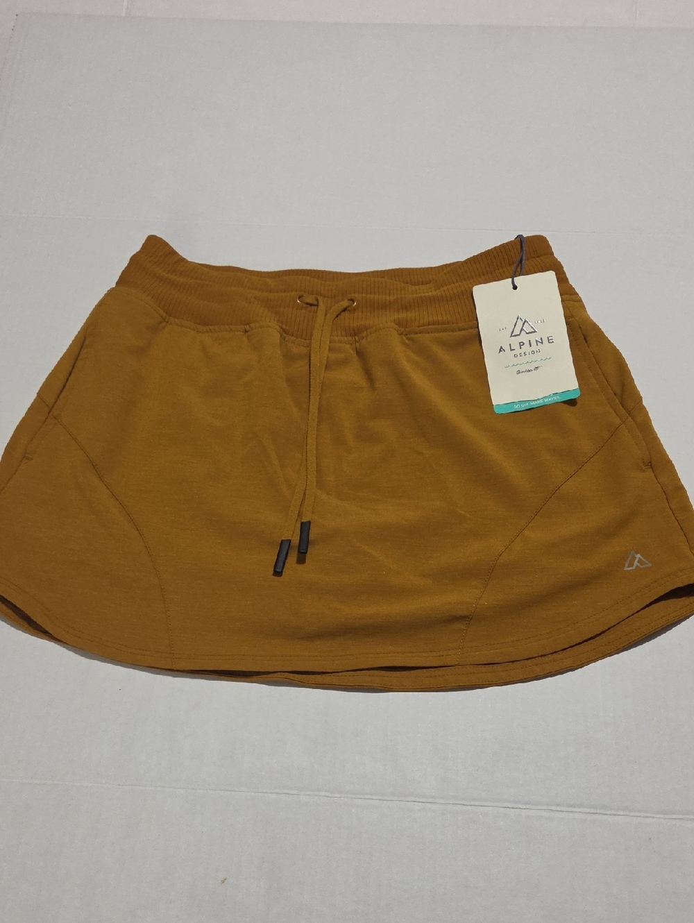 Alpine Design Mustard Yellow Athletic Skort with Drawstring